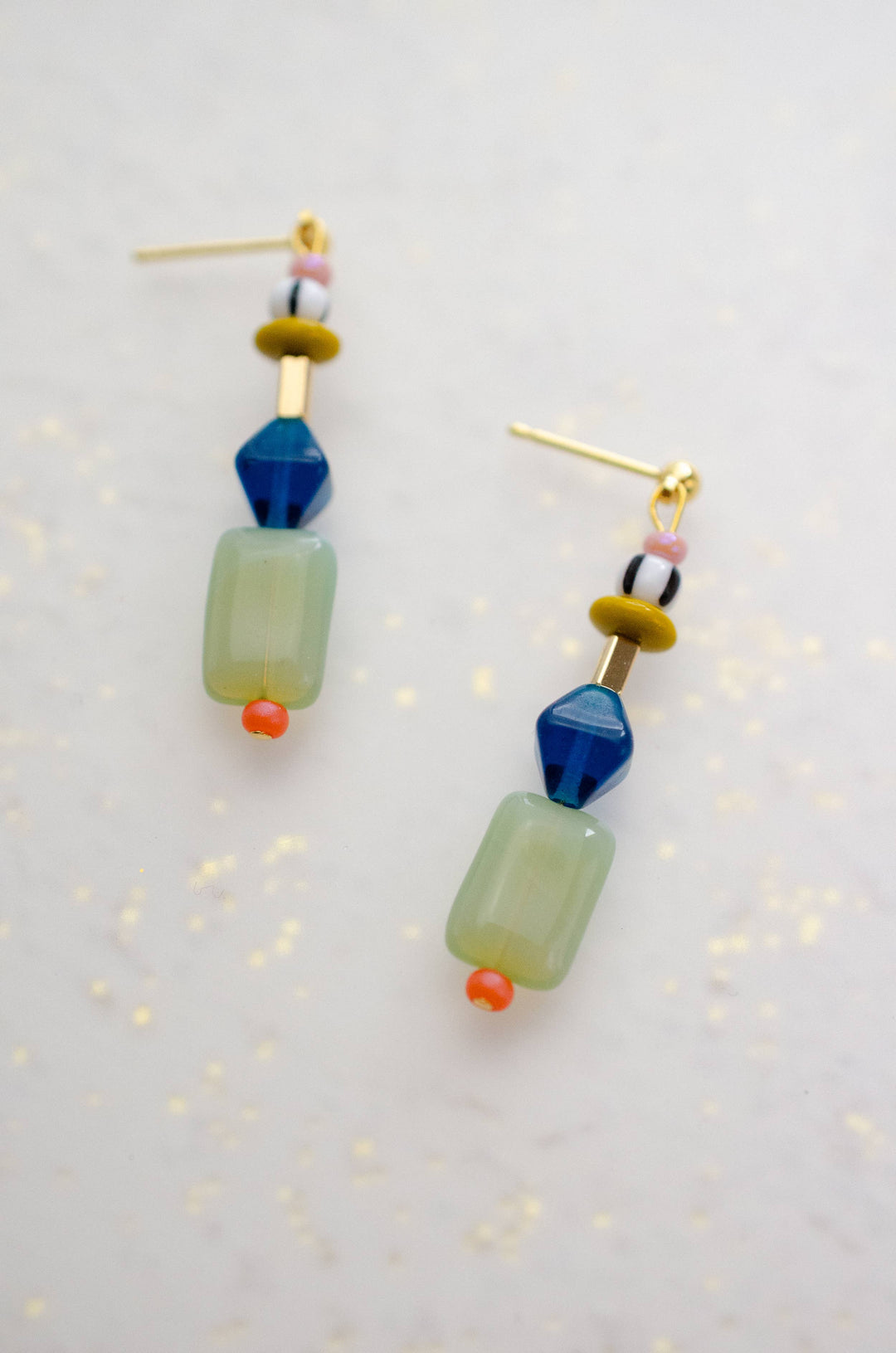 September Beaded Dangle Earrings