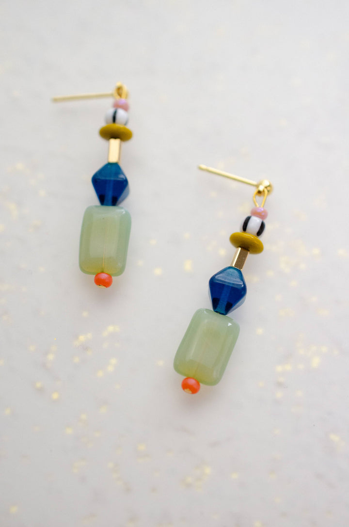 September Beaded Dangle Earrings