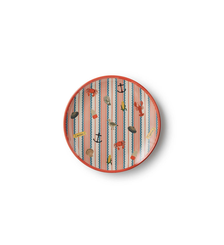 Seaside Melamine Dessert Plate Set