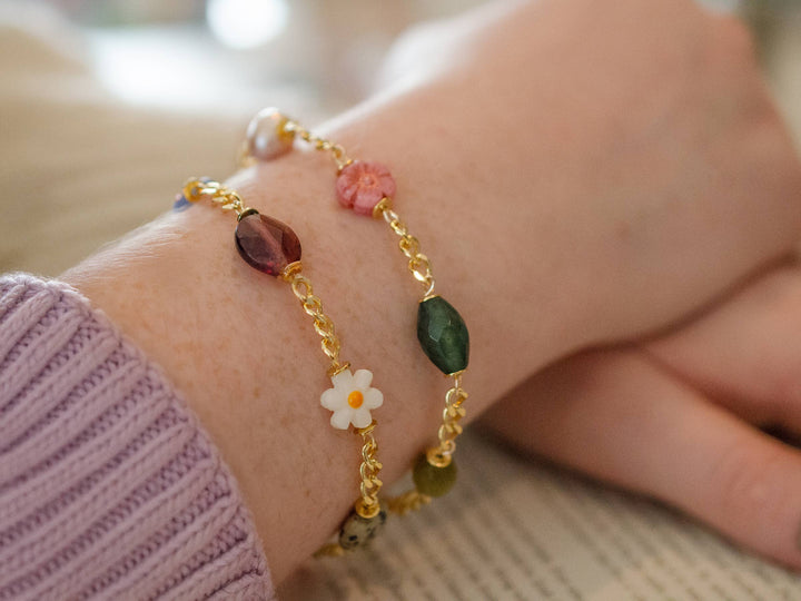 Gold Chain Charm Bracelet
