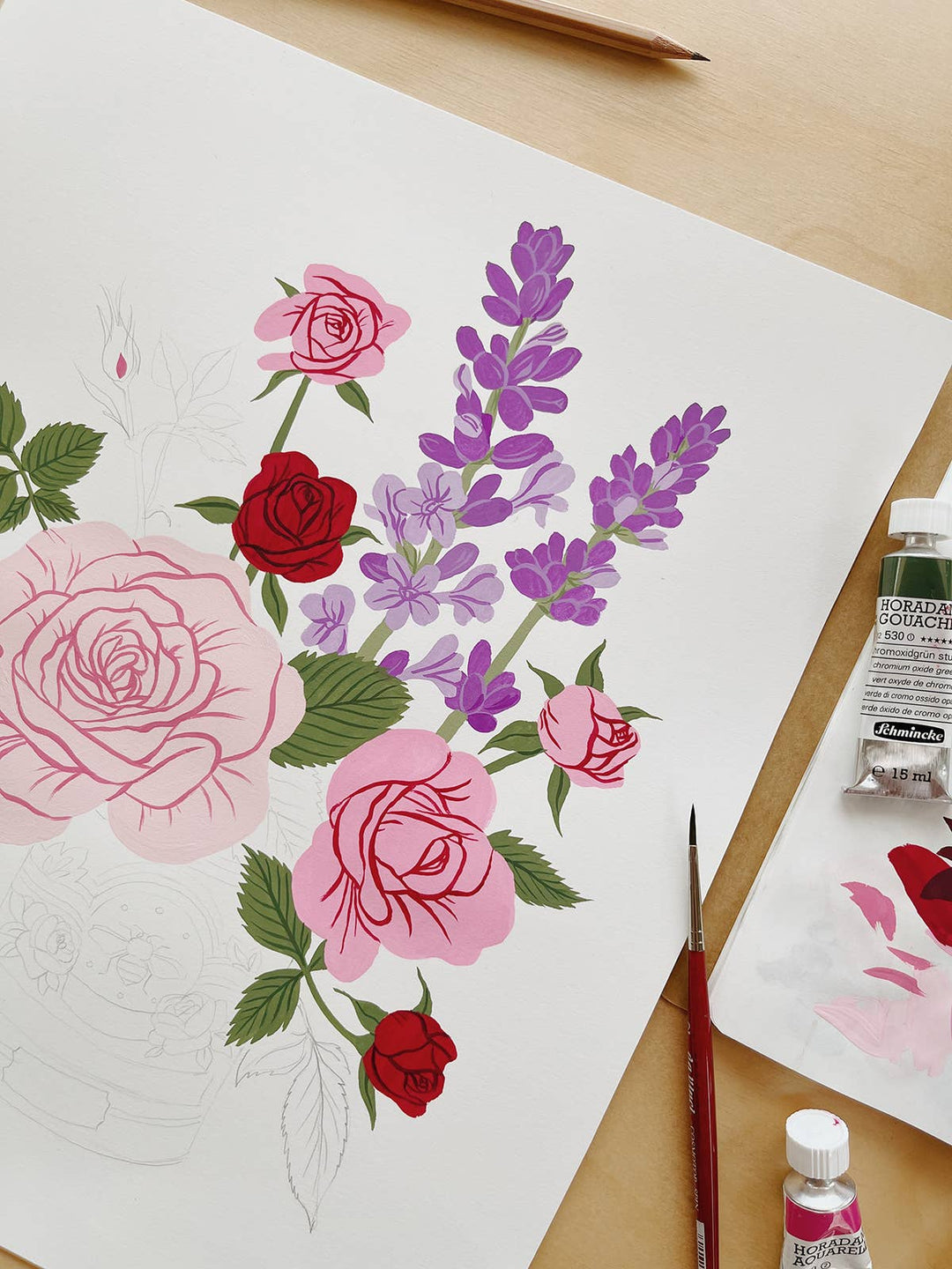 Rose & Lavender Thank You Card