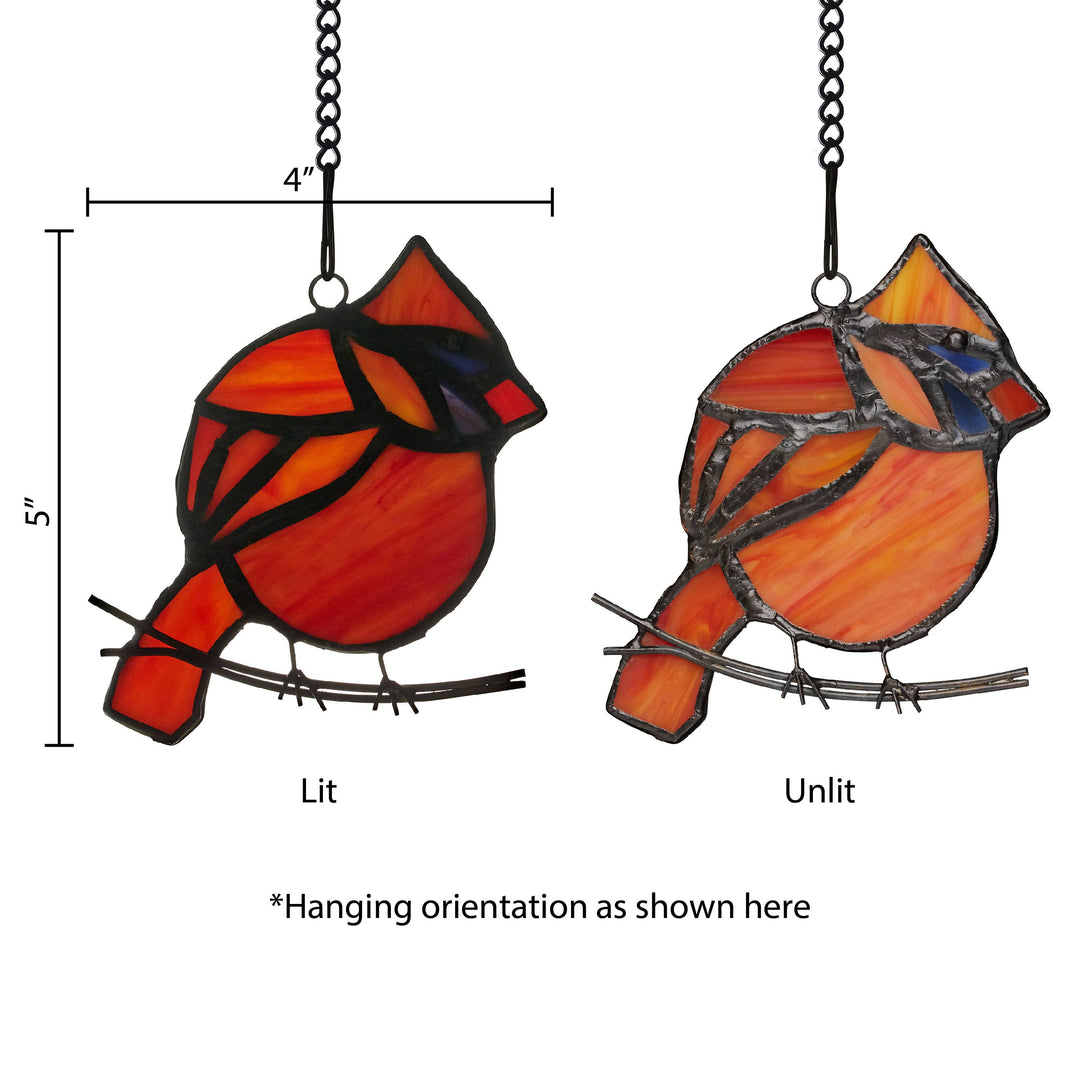 Bird Stained Glass Suncatcher, 4 Colors