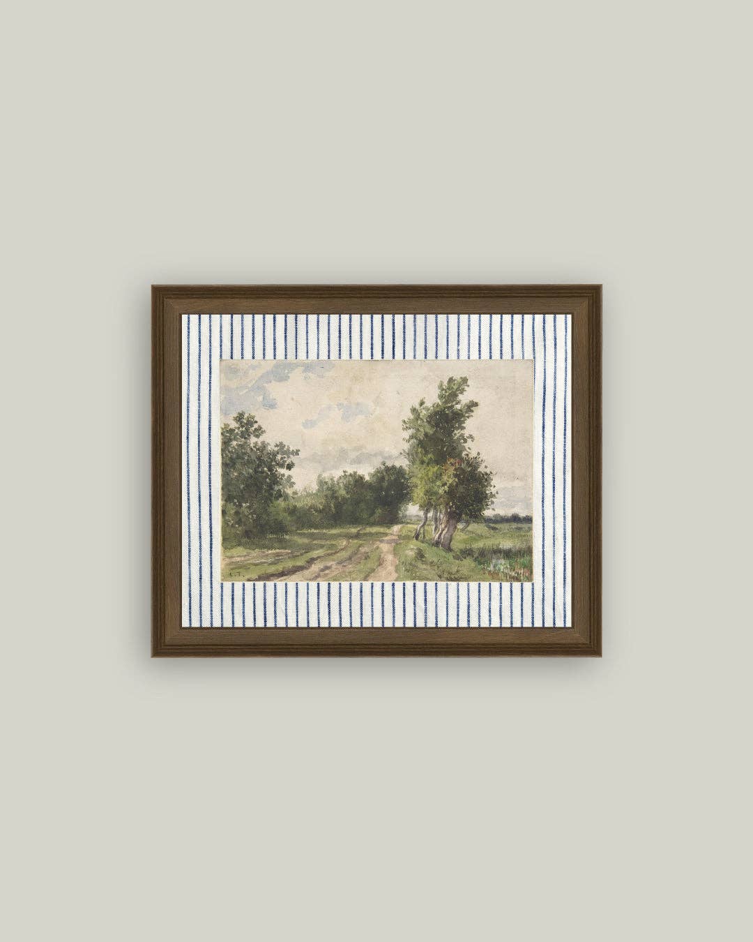 Provence Landscape Framed Antique Art, 10x8