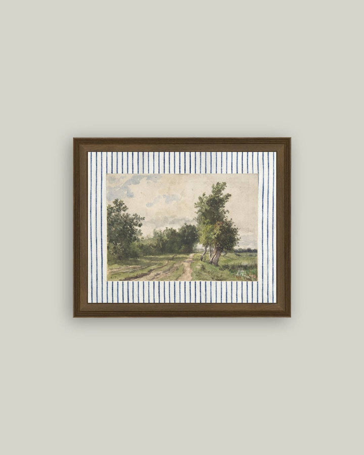 Provence Landscape Framed Antique Art, 10x8