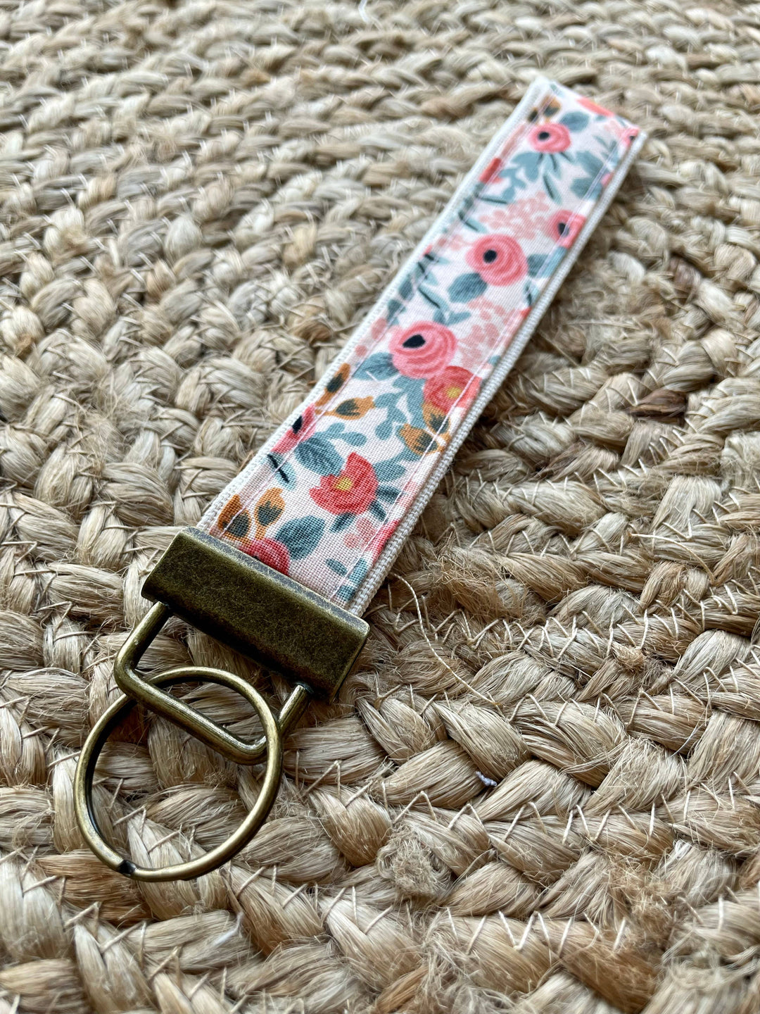 Rifle Paper Co. Peach Rosa Keychain Wristlet