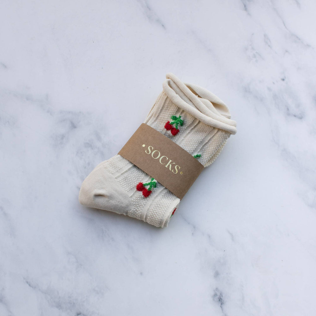 Women's Vintage Cherry Socks | Tiepology