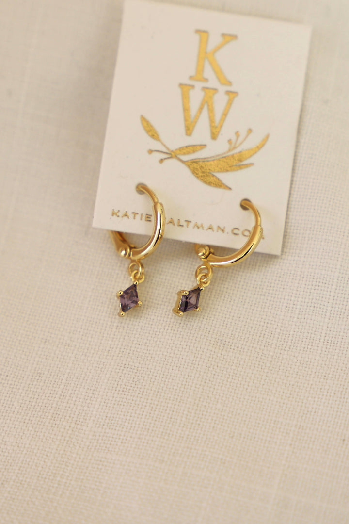 Diamond Birthstone Huggies