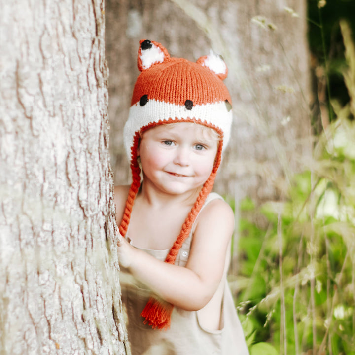 Fox Earflap Beanie Hat Baby & Kids