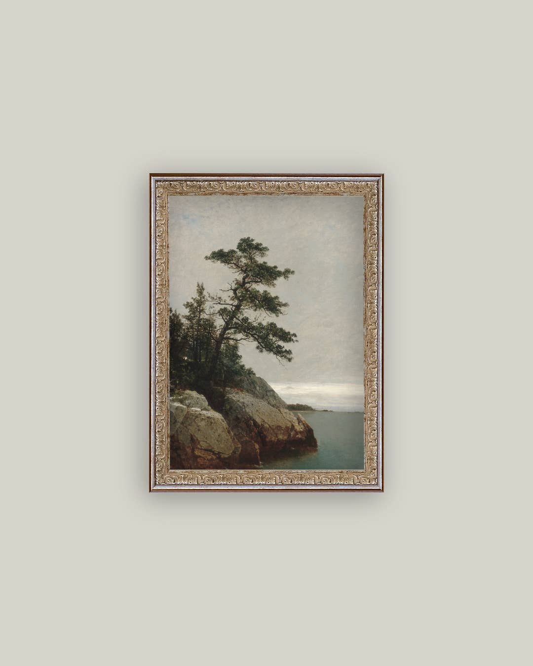 Ocean Side Framed Antique Art, 2 Sizes