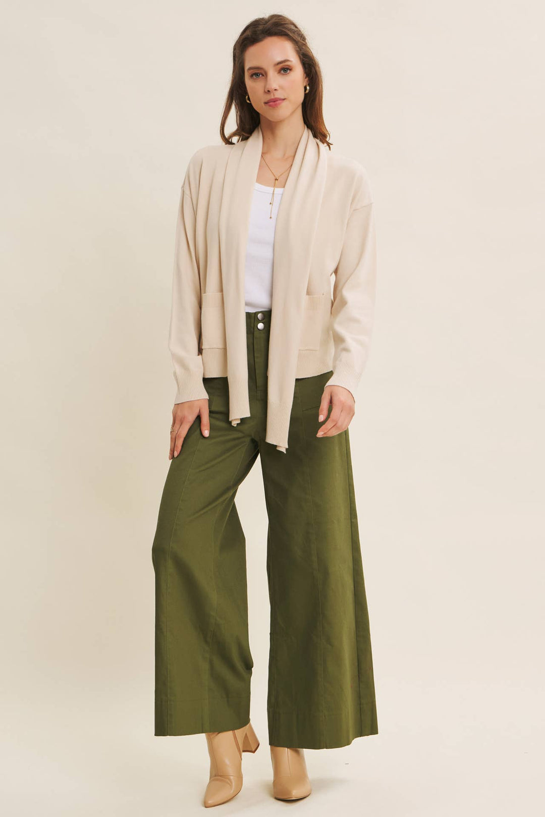 Everyday Essential Stretchy Wide-Leg Pants -2 Colors