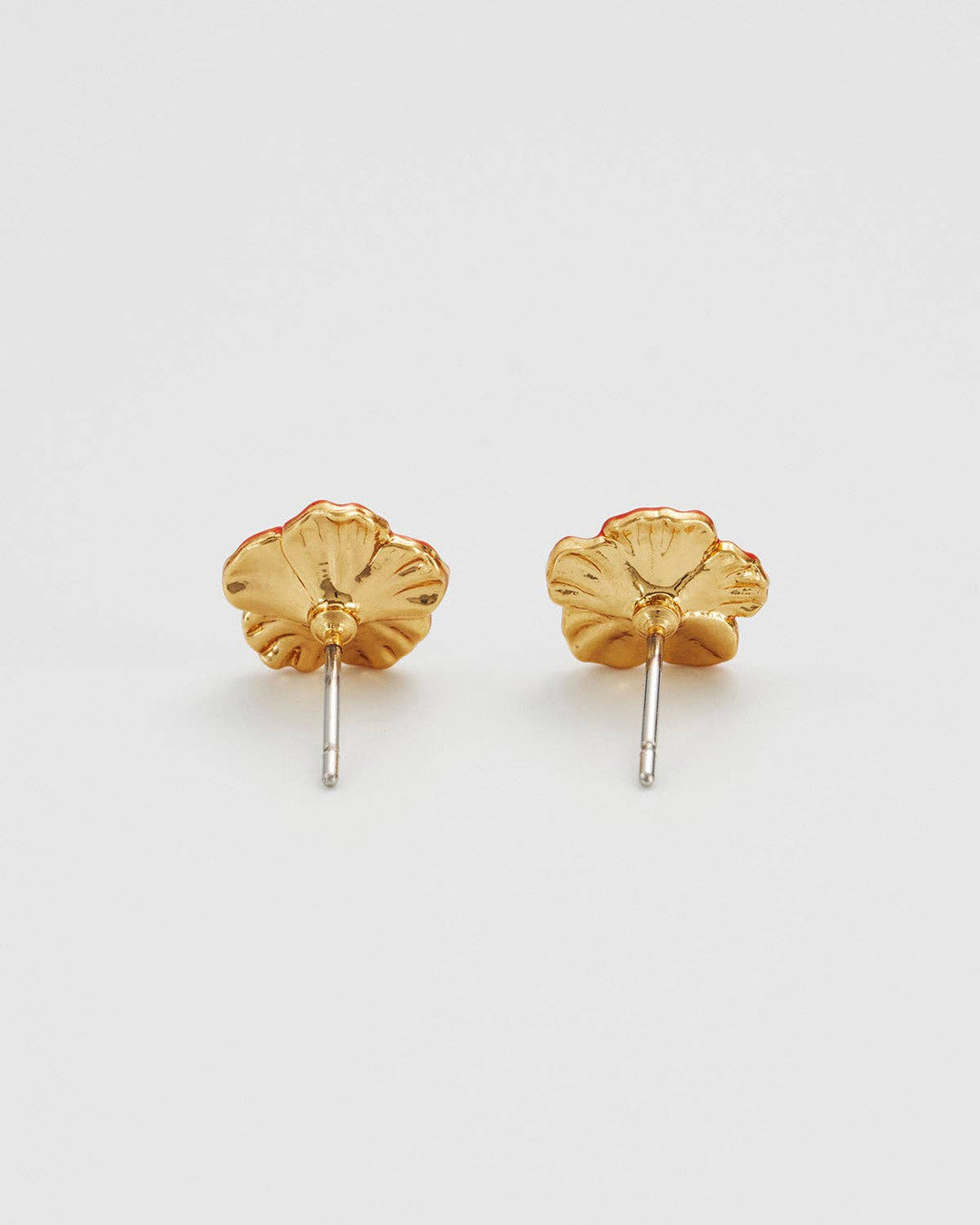 Red Blossom Stud Earrings