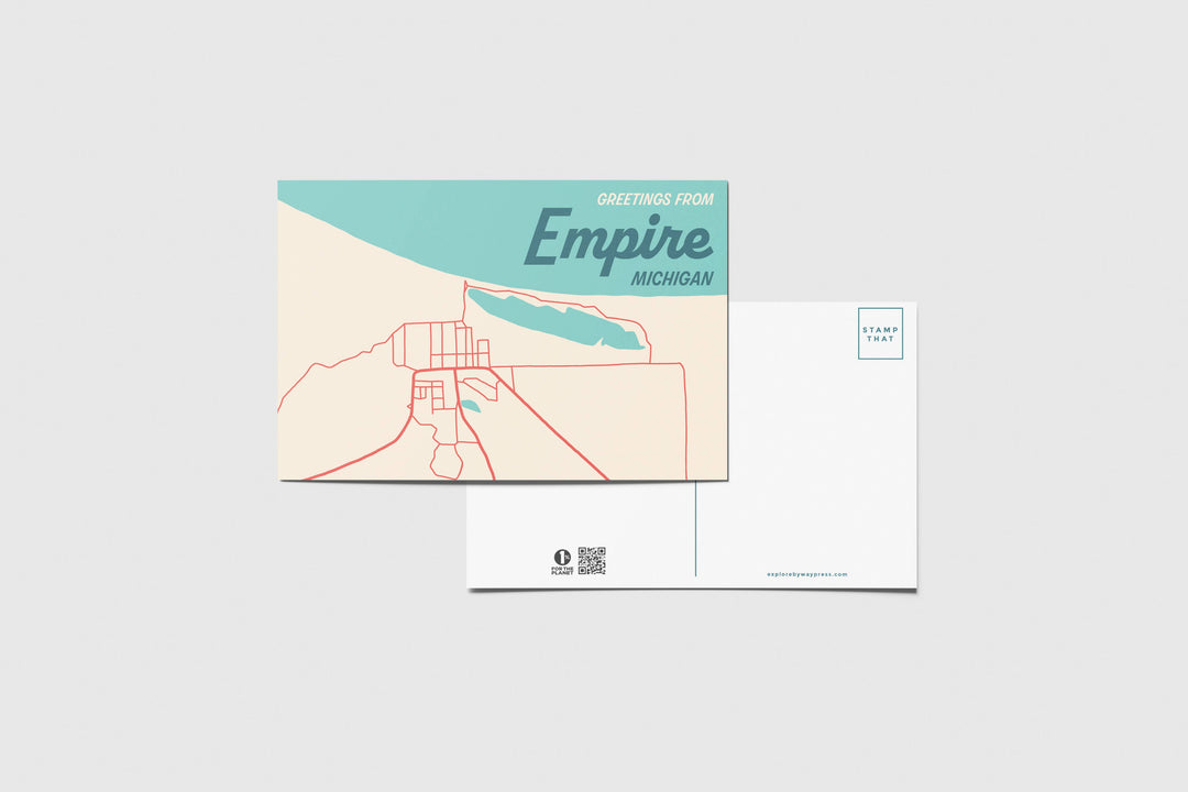 Empire Map Travel Postcard