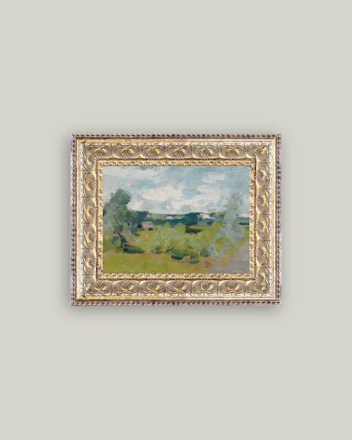 Abstract Landscape Framed Antique Art, 7x5