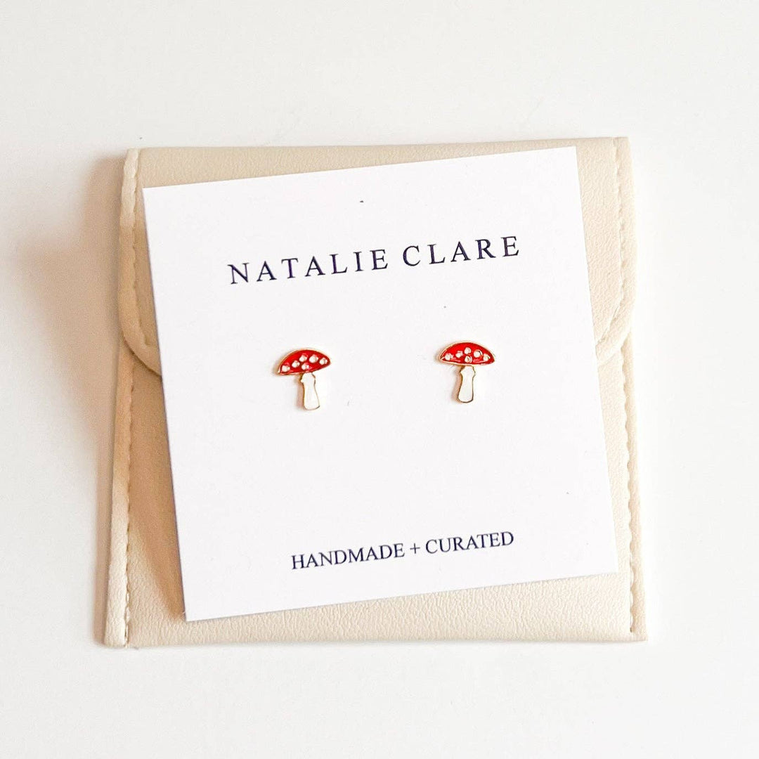 Mushroom Stud Earrings