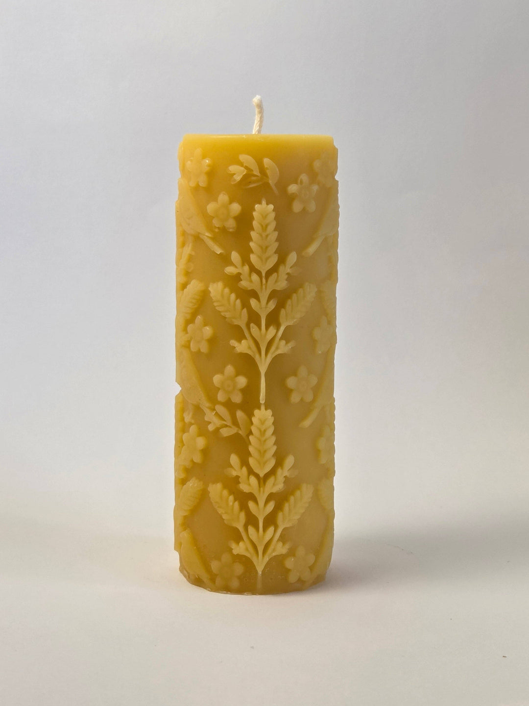 For the Beauty of the Earth Pillar Beeswax Candle