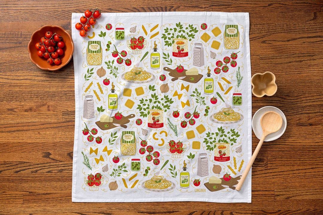 Pasta Night Tea Towel