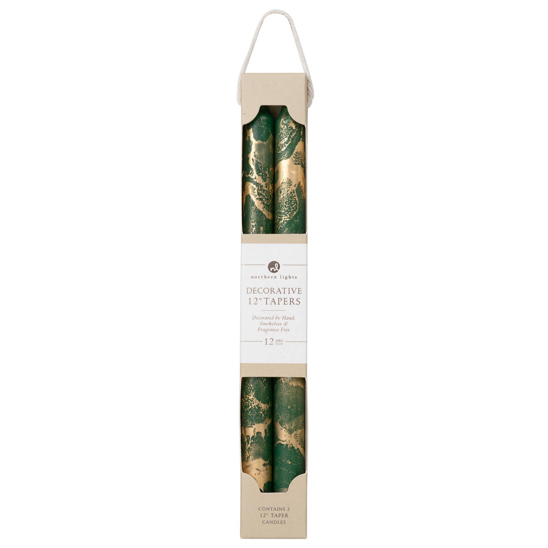 12" Decorative Taper Candles, 2pk