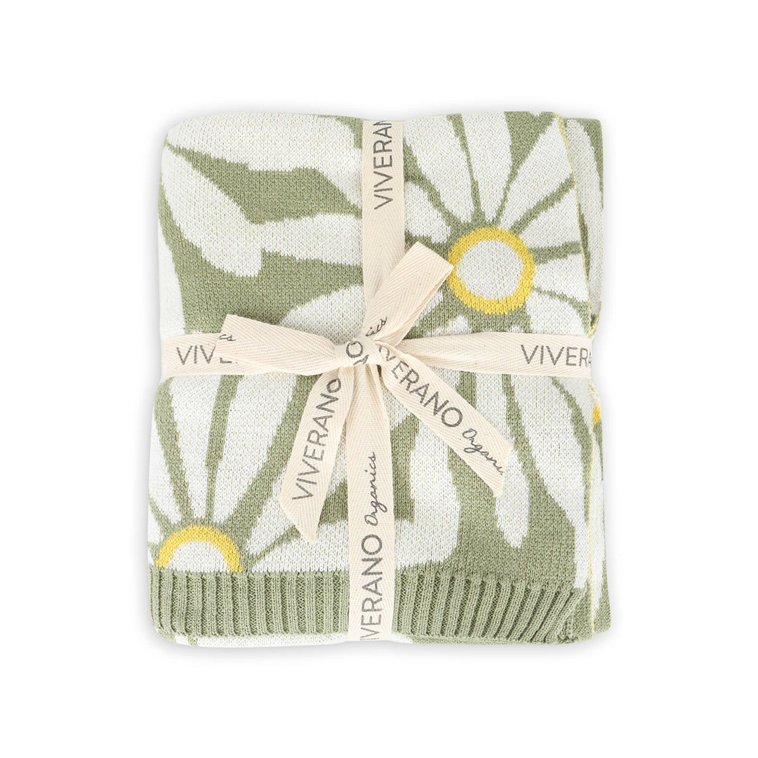 Wildflower Knit Baby Blanket