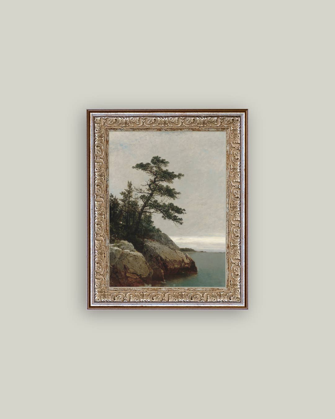 Ocean Side Framed Antique Art, 2 Sizes