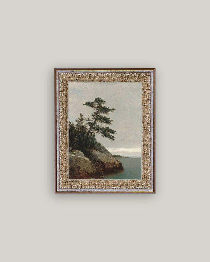 Ocean Side Framed Antique Art, 2 Sizes