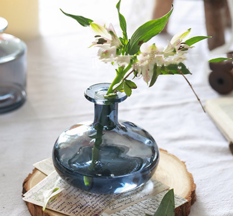 Glass Bud Vases, Round, Multi-color