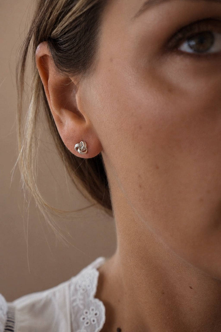 Petite Knot Studs in Silver
