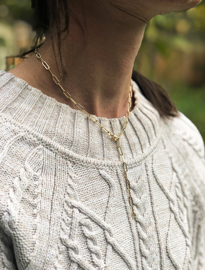 The Gold Paperclip Chain Necklace