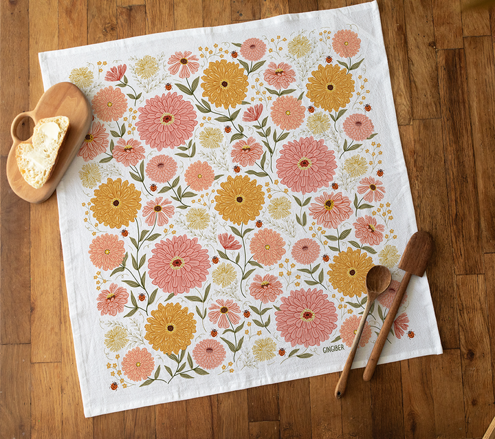 Zinnia Tea Towel