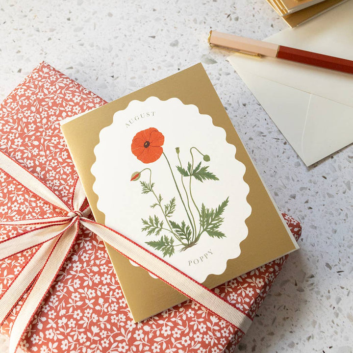 Birth Month Flower | August | Greeting Card
