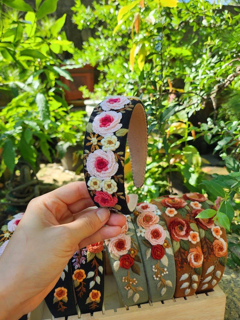 Spring 3D Embroidered Headband
