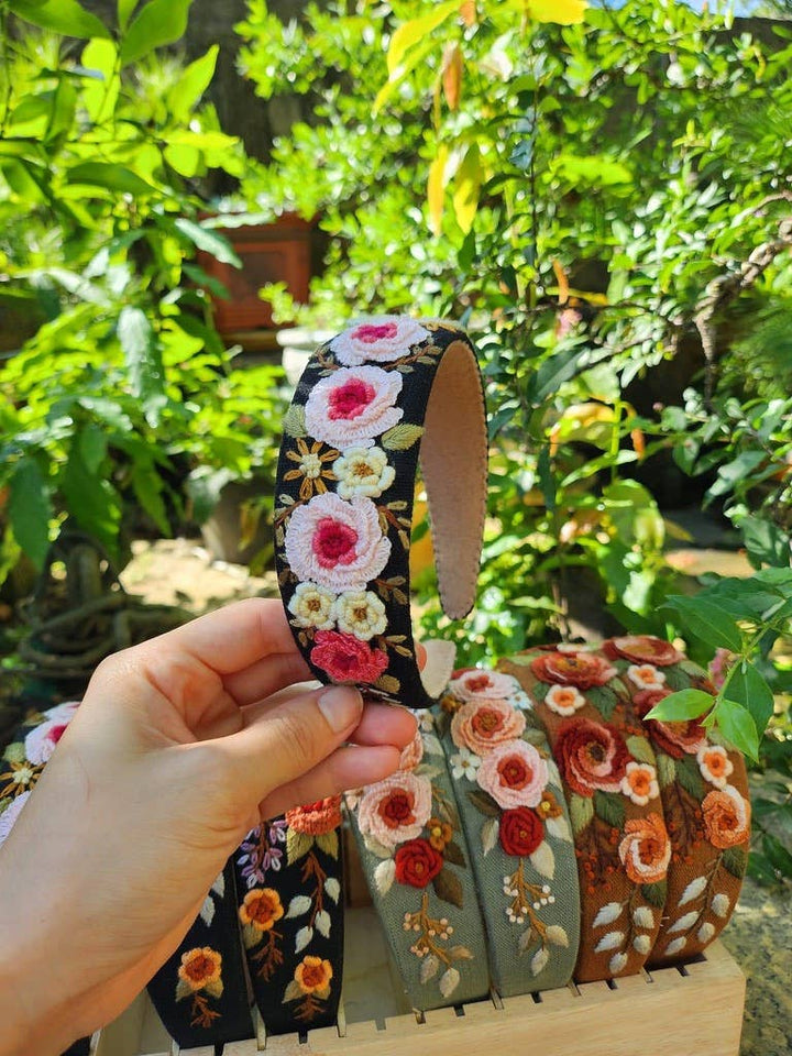 Spring 3D Embroidered Headband