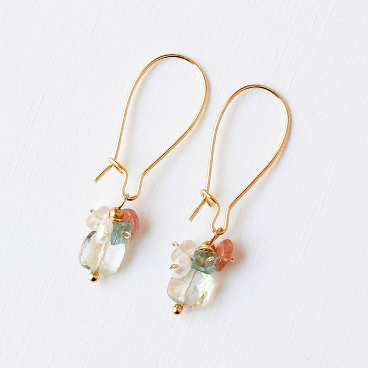 Crystal Bead Cluster Earrings