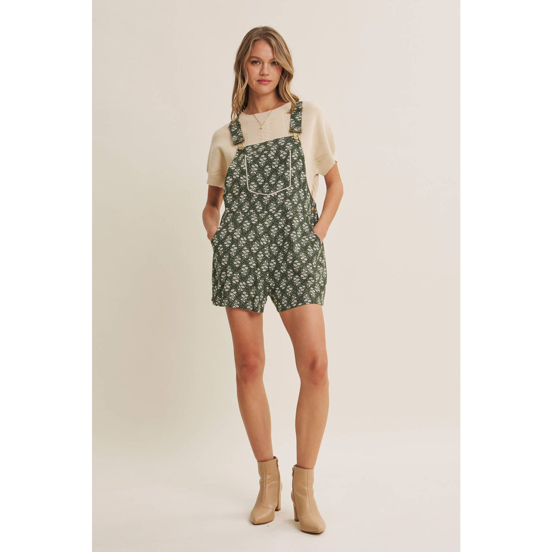 Meadow Bloom Floral Short Overall