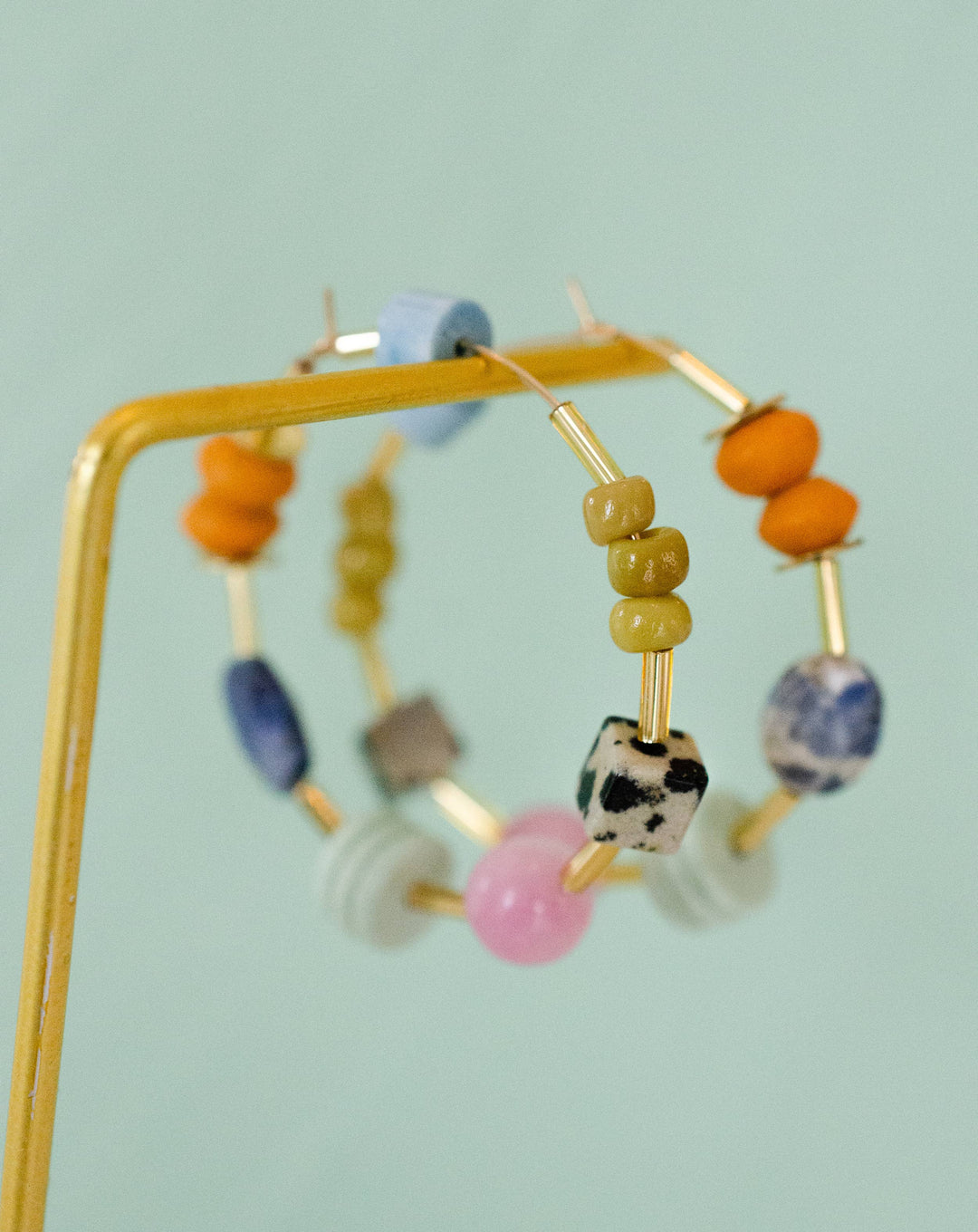 Auden Colorful Beaded Hoops