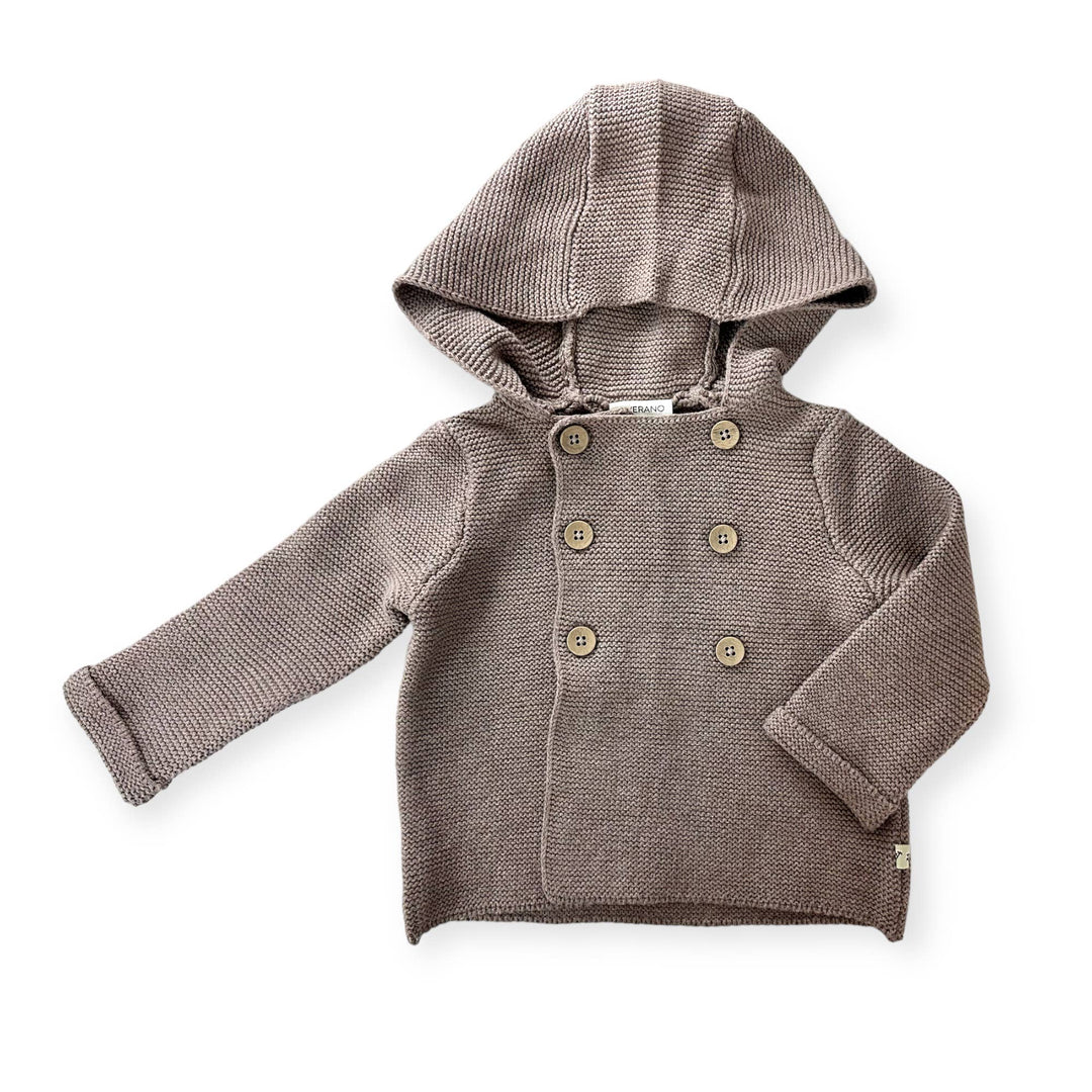 Hooded Double Button Baby Jacket