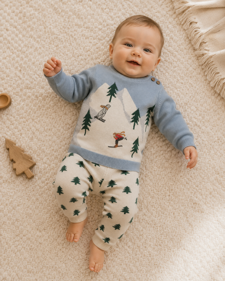 Ski Baby Pullover Sweater &amp; Pant Set