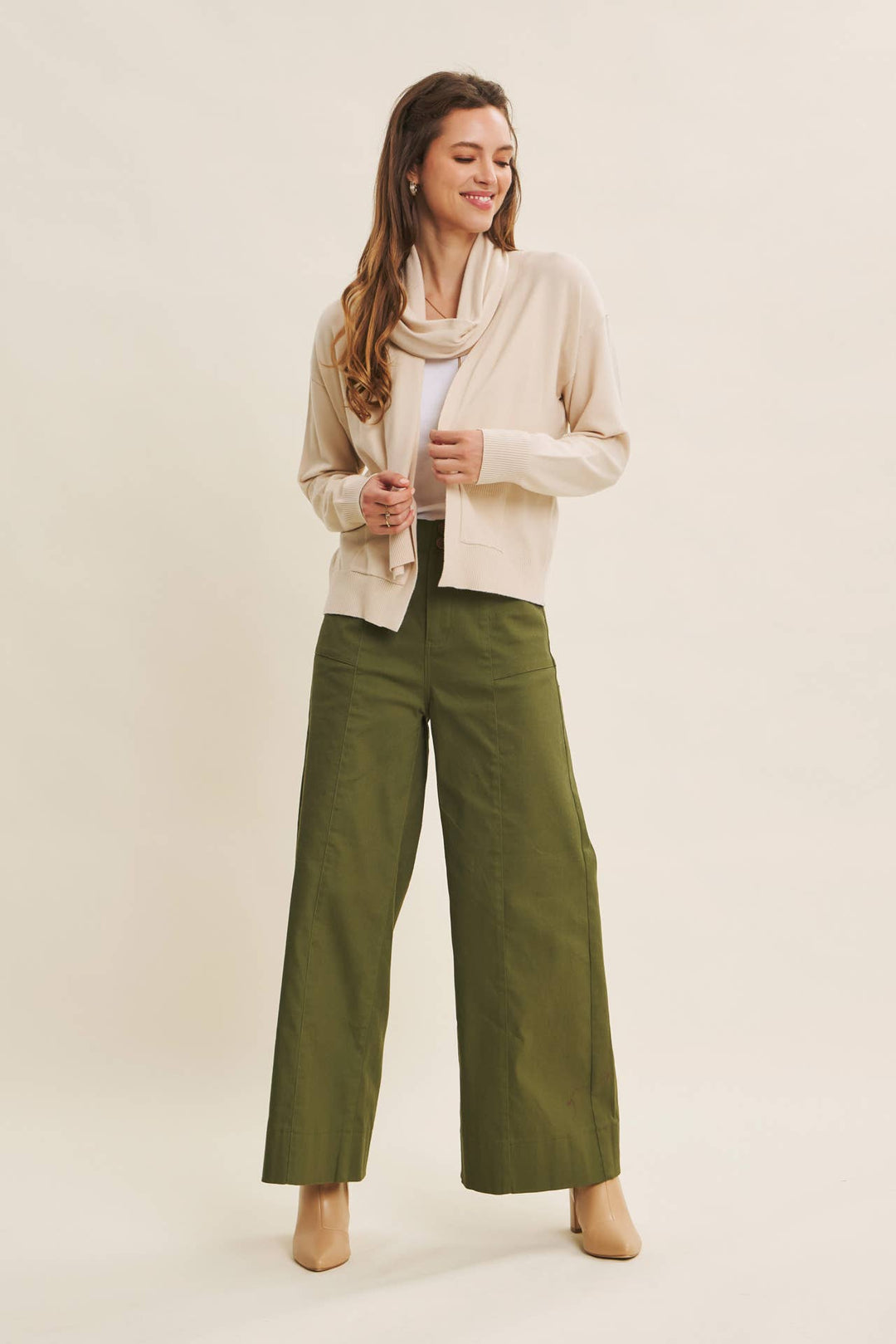 Everyday Essential Stretchy Wide-Leg Pants -2 Colors