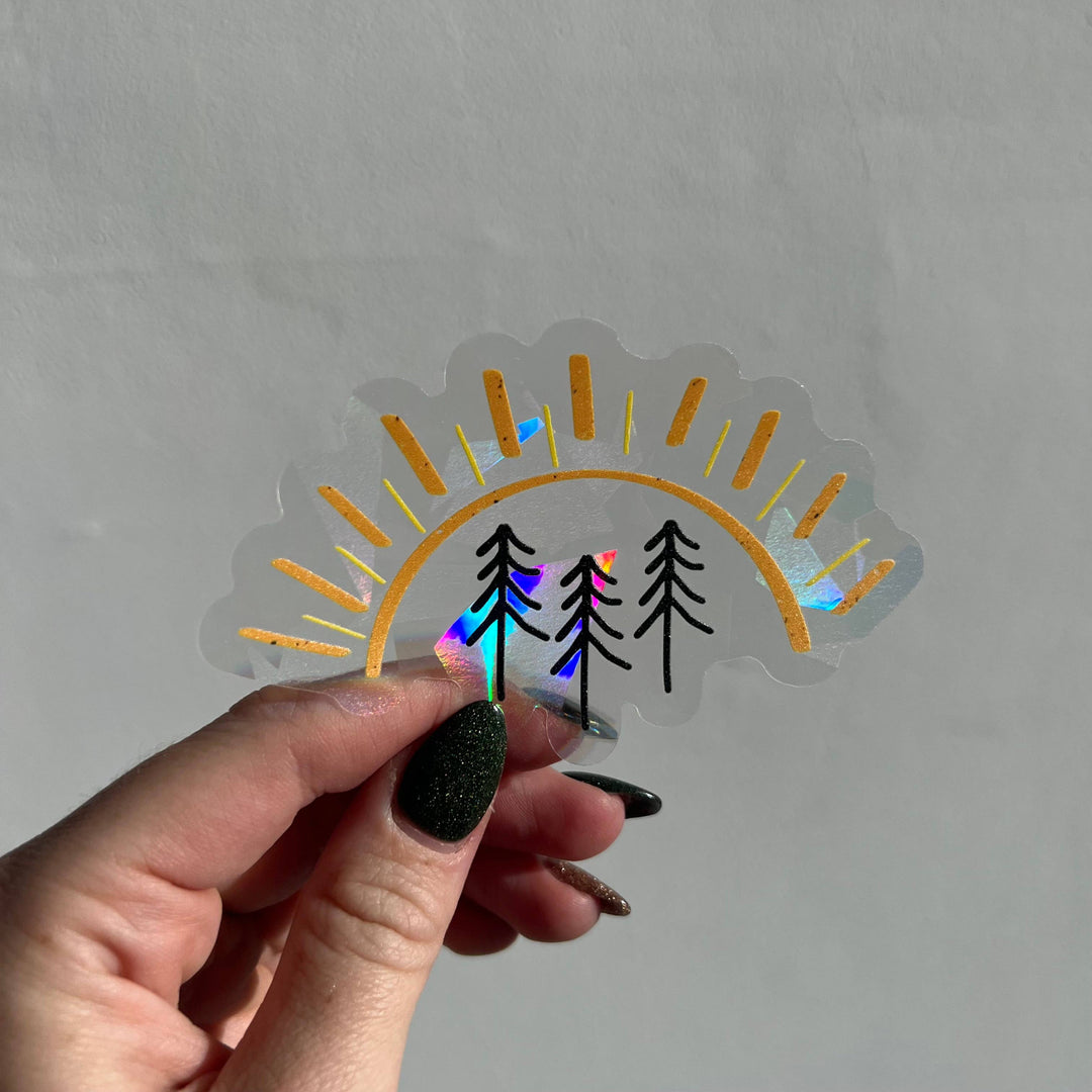 Pine Tree Vinyl Suncatcher Decals