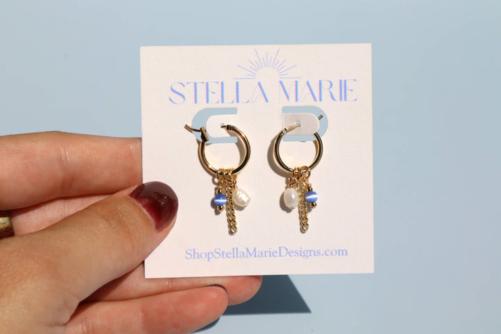 Blue Charm Earrings