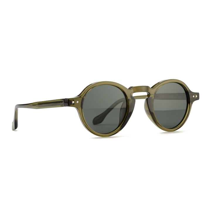 Tanner| Transparent Olive Green | Smoky Lens