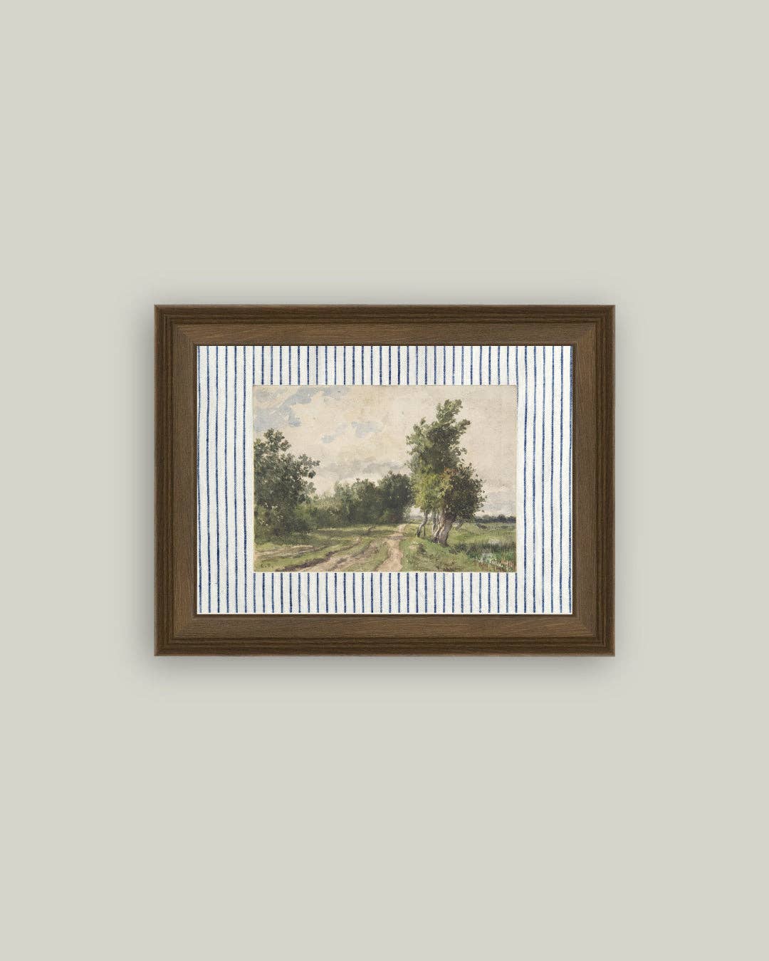 Provence Landscape Framed Antique Art, 10x8