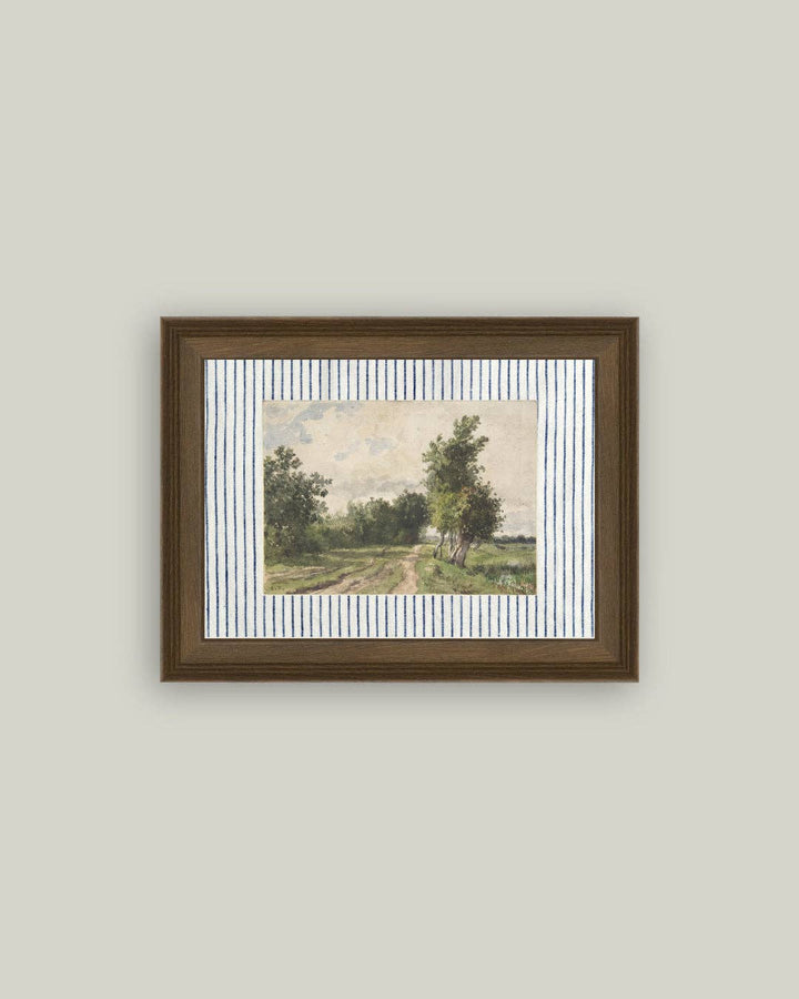 Provence Landscape Framed Antique Art, 10x8