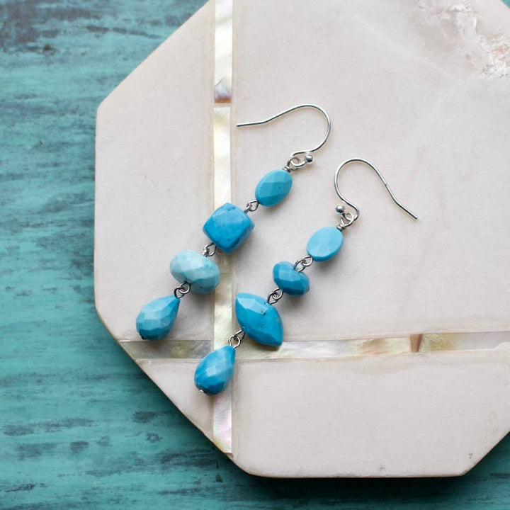 Semi-Precious Mismatched Earrings in Carnelain/Pink