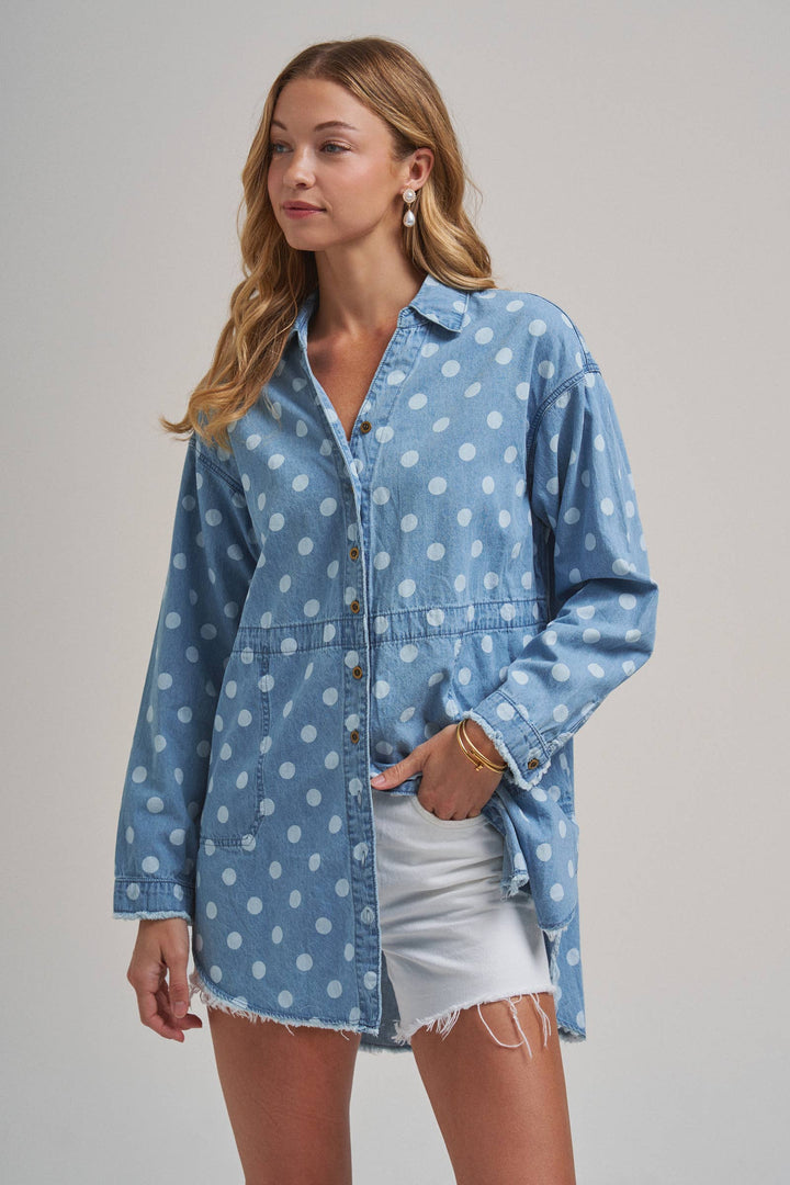Polka Dot Button Down