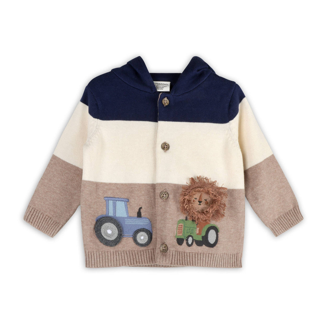Lion Farm Truck Baby Hooded Jacket