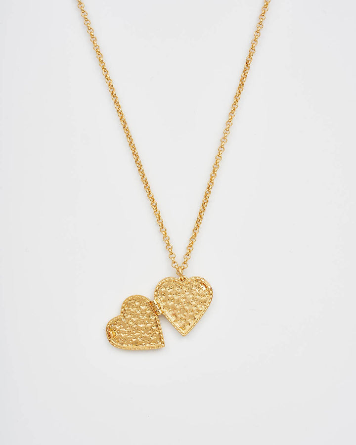 Floral Heart Locket Necklace