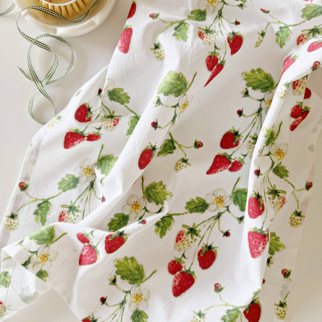 Strawberry tea towel