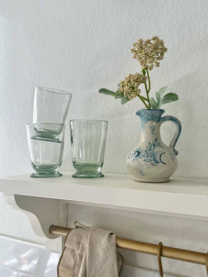 Handblown Footed Glass, 2 Sizes