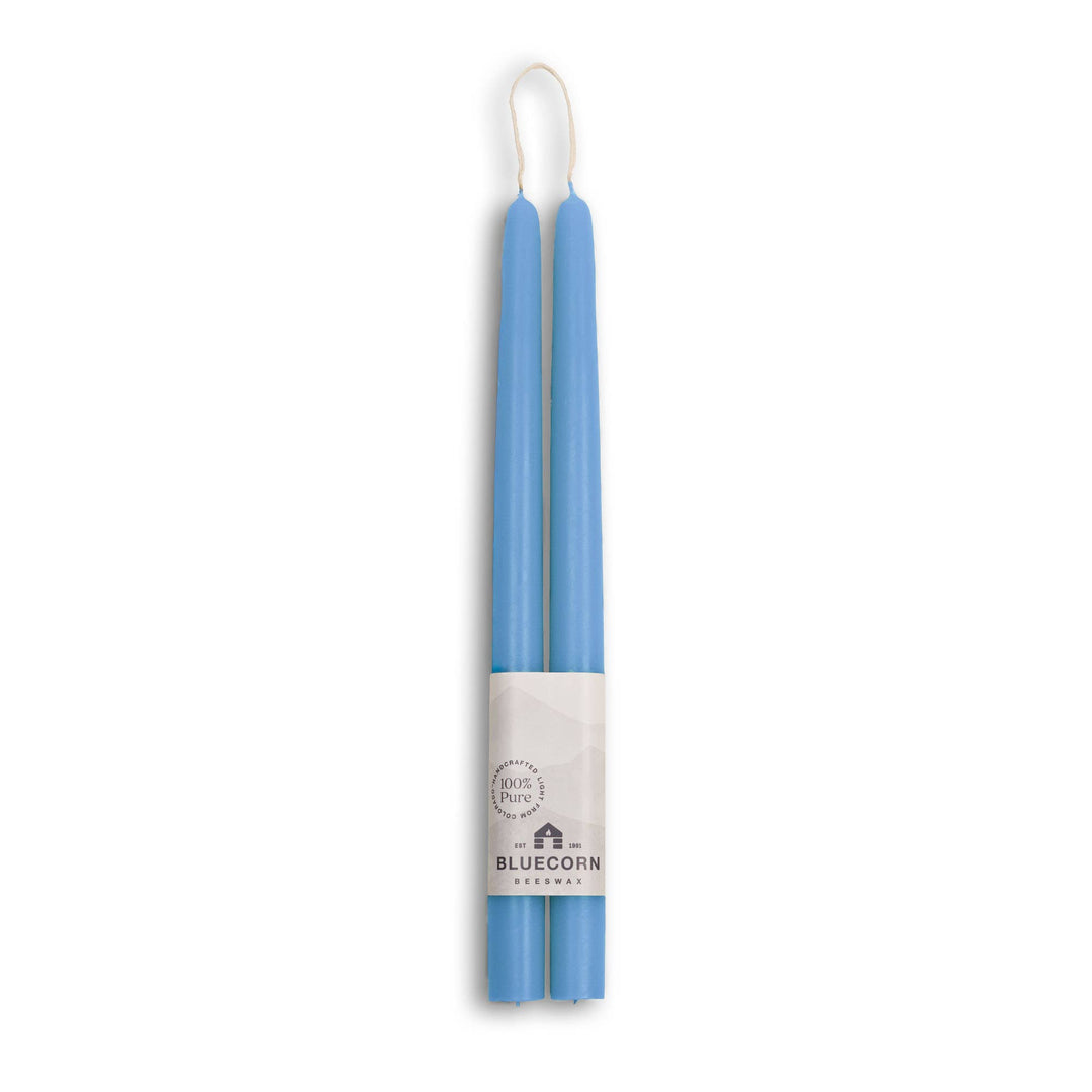 Sky Blue Beeswax Tapers, 3 Sizes