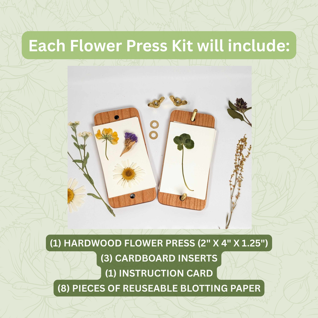 Pocket Sized Flower Press with Lily Of The Valley